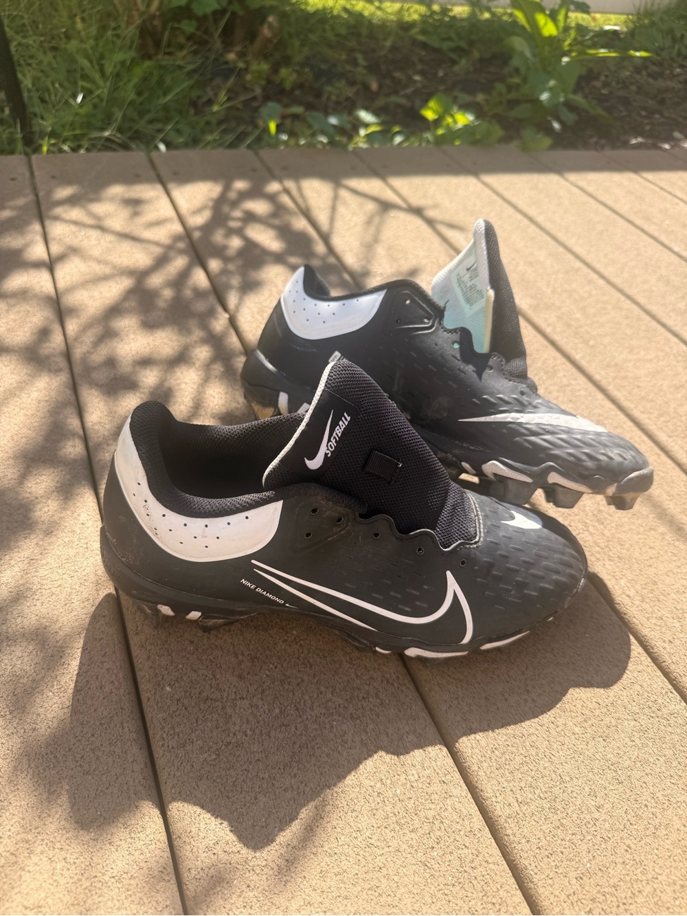 Nike Black and White Women's Softball Sneakers